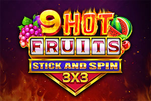 9 Hot Fruits Stick and Spin 3x3